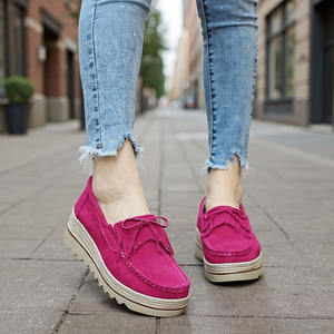 Chaussures Plates pour <span class=keywords><strong>Femme</strong></span> Printemps <span class=keywords><strong>2022</strong></span>, Baskets de Marche à Plateforme pour <span class=keywords><strong>Femme</strong></span>, Mocassins en Daim pour Dame, Chaussures Décontractées - Product Image 1