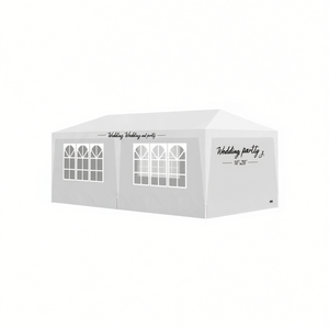 เต็นท์งานแต่งงานสีขาว ขนาด 10'x20' โครงอะลูมิเนียมอัลลอยด์ ผ้าโพลีเอสเตอร์ เปิดเร็ว แบบขยายได้ ใช้สำหรับฤดูร้อน - Product Image 1