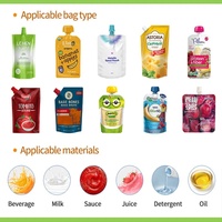 Machine de remplissage et d'emballage automatique de sachets à bec verseur, machine rotative de remplissage et de bouchage de sachets à bec verseur pour jus, gelée, boissons liquides, 6000BPH