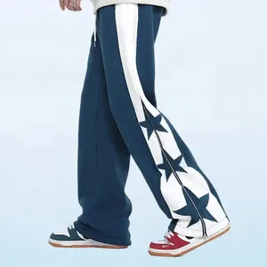 pants supplier personality Outdoor Stretch Trackpants Flared Sweatpants Men loose fit straight trackpants