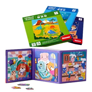 Puzzle Magnétique 2 en 1 Portable Pliant Apprentissage Précoce Développer des Jouets Intelligents pour Enfants Jeux