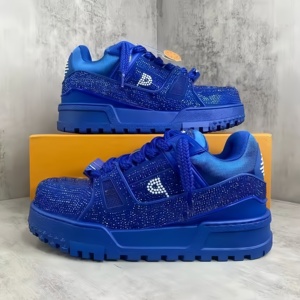 Luxurious Designer Men's Women's Casual Walking Shoes High Quality Lace-Up Sports Shoes Outdoor <b>Sneakers</b> Genuine <b>Leather</b> Shoes - Product Image 1