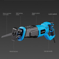 Scie sabre portative OEM 220 V, haute puissance, qualité industrielle, pour le bois, multifonctionnelle, petite et portative