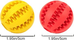 Jouet interactif écologique pour chien, distributeur de friandises à roulement lent, balle à mâcher en caoutchouc durable pour chiens et chats - Product Image 2