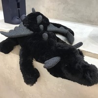 Boneka Naga Onyx Inggris Versi Tinggi untuk Anak-Anak, Super Lembut Isi Kapas PP, Pereda Stres, 50cm-160cm, Hadiah Ulang Tahun