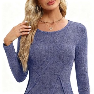 Femmes 2025 automne <span class=keywords><strong>hiver</strong></span> à manches longues pull en tricot côtelé Maxi <span class=keywords><strong>robe</strong></span> élégante moulante <span class=keywords><strong>mariage</strong></span> invité longues robes - Product Image 5
