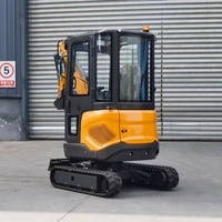 Livraison Gratuite Mini-Excavatrice sur Chenilles de 3,5 Tonnes Petite Machine de Terrassement pour Travaux Agricoles, Jardiniers, Miniers et de Construction