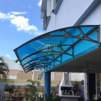 Auvent moderne en aluminium pour extérieur, auvent en polycarbonate pour fenêtre et porte, cadre en plastique, auvent incurvé à faire soi-même, toldos de ventana, fonctionnement manuel