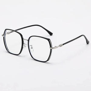 Monture de lunettes Qianai géométrique en TR90, anti-lumière bleue, monture complète unisexe, verres AC, design irrégulier - Product Image 5