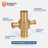 Raccord de tuyau d'incendie en laiton John Morris Coupling BS 40A, qualité export, fourniture directe usine, système de protection incendie, étanchéité fiable
