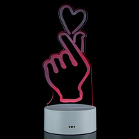 Lampe de nuit créative 3D, I LOVE YOU, cœur, cadeau de Noël, cadeau de la Saint-Valentin pour amoureux