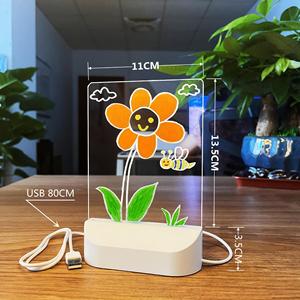Kidsren của DIY cứng Acrylic vẽ bảng đèn dễ dàng lau bụi-miễn phí bảng đen Vật liệu giáng sinh trang trí với ánh sáng ban đêm - Product Image 2