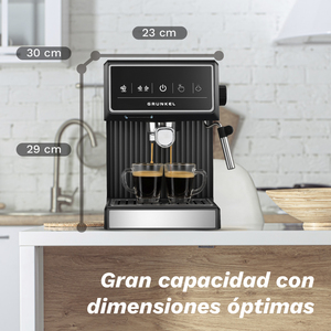 Machine à expresso Grunkel 20 bars 850W avec écran tactile, cafetière noire - Product Image 3