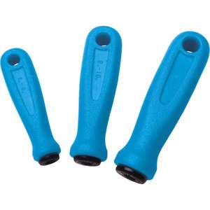 Empuñadura de plástico Fervi con agarre suave de 100 mm y 150 mm para limas de calibre 4 y 6, mango de herramienta DIY, color azul - Product Image 1