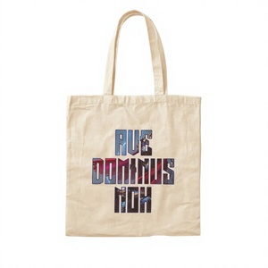 Wholesale Customizable Cotton Stitch <b>Large</b> Tote Bags with <b>Printed</b> Flowers Mamie En Design Eco Reusable Shopping Bag Open Top BD - Product Image 2