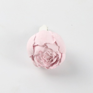 Rosa peonía en forma de flor perfumada Aroma yeso coche ventilación Clip ambientador cerámica porcelana fragancia aceite esencial difusor - Product Image 6