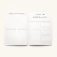 Diario de Autocuidado y Autocompromiso A5, Cuaderno Planificador, Agenda de Bienestar, Regalo Ideal para el Cuidado Personal, Impresión en Tela PP, Perfecto