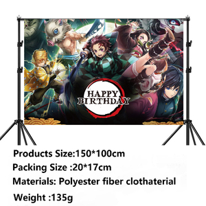 Anime <span class=keywords><strong>Demon</strong></span> <span class=keywords><strong>Slayer</strong></span> Toile de fond Photographie Enfants Fête d'Anniversaire Décoration <span class=keywords><strong>Bannière</strong></span> Photographie Toile de fond Studio Photo - Product Image 6