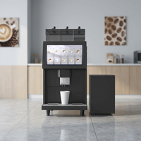 Distributeur automatique de café fraîchement moulu, conforme ADA, avec retour de monnaie, écran tactile 14 pouces, kiosque à café commercial