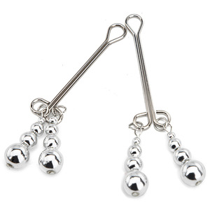 Silver Nipple <b>Clamps</b> F <b>Clamp</b> Metal Adult Toy For Teasing And Sensory Play - Product Image 4