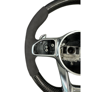 Volante Deportivo de 3 Brazos en Cuero y Fibra de Carbono Personalizado para Mercedes-Benz A/C/E/S/<span class=keywords><strong>G</strong></span>/CLS/ W177/W205/W213/W222/W464/W257 - Product Image 2