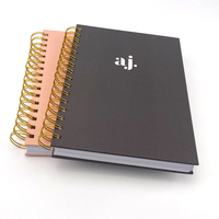 Offre Spéciale Carnets à spirale dorés à couverture rigide personnalisable
