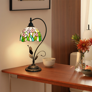 Lámpara de Escritorio Minimalista con Tulipanes de Vidrio de Colores, Linda Lámpara de Mesa para Niñas, Moderna Lámpara de Lectura para Dormitorio, Regalo Creativo - Product Image 6
