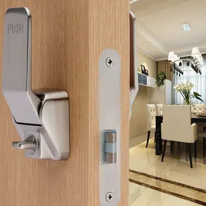 Household Security Mute Bedroom Door Lock For Wooden Door Push Pull Latch Handle Interior Door Lock