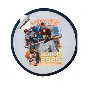 Ventilateur pliable personnalisé en forme de disque, cadeau souple pour équipe sportive, ventilateurs pliables en nylon en forme de disque volant pour promotion estivale - Product Image 1