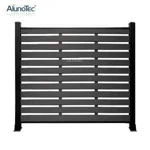 Factory Wholesale Price Outdoor Pillar Fixed Safe Slat Patio Fences Lattices Gates Garden Aluminium Plastic Fencing