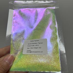 Polvo Camaleón Super Iridiscente Aurora Blanco, <span class=keywords><strong>Pintura</strong></span> para Autos con Efecto Arcoíris, Pigmento de Acuarela, <span class=keywords><strong>Precio</strong></span> al por Mayor - Product Image 5