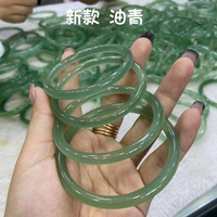 6Mm Calcédoine Naturelle Jingle Bracelet Simple Fille Fraîche Bracelet Beauté Bracelet En Direct Cadeau Fourniture En Gros Vert Jade Bracelet