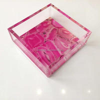 Plateau acrylique rose de salon de nouvelles tendances usine plateau acrylique transparent personnalisé avec base personnalisée