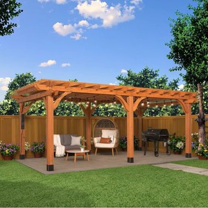 Pergola <span class=keywords><strong>de</strong></span> <span class=keywords><strong>Jardin</strong></span> Extérieure Design, Pavillon ou Gazebo Élégant pour un Ombrage Durable et un Espace <span class=keywords><strong>de</strong></span> Détente - Product Image 1