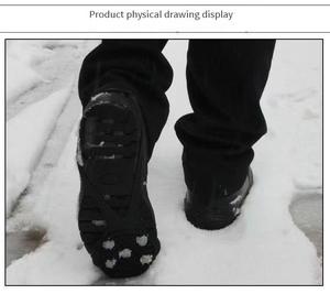 Crampones de Goma para Zapatos, Antideslizantes, con 5 Púas, para Nieve y Hielo, para Escalar en Hielo al Aire Libre, para Adultos y Niños - Product Image 3