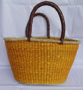 Oversized Water Hyacinth Soft Lightweight <b>Weekender</b> Travel Tote with Massive Storage Woven Carrier <b>for</b> Holiday Use - Product Image 5