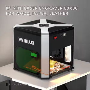 Mini máquina de marcado de escritorio <span class=keywords><strong>WAINLUX</strong></span> <span class=keywords><strong>K6</strong></span>, grabador láser eléctrico portátil, papel de bambú de cuero y madera - Product Image 4