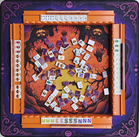 Tuiles de Mahjong de Noël en perles rouges luxueuses, tuiles de Mahjong américaines en acrylique, tuiles d'Halloween violettes pour ensemble de tapis de Mahjong