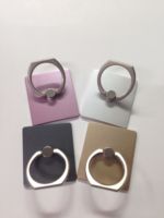 Anneau de doigt de support de téléphone, anneau de doigt de téléphone portable, paillettes en forme d'amour, support de bague de téléphone personnalisable avec cabochon