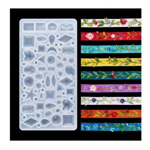 Kit de Création de Bijoux Artistiques en Résine Transparente Durcissable à la Lumière UV, Moules en Silicone pour Fournitures d'Artisanat DIY, Modèle Porte-clés - Product Image 4