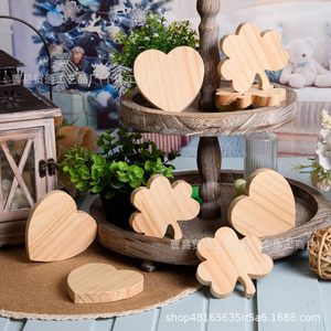 Adornos de Madera con Forma de Trébol para el Día de San Patricio, Material de Pino, Forma Irregular, Decoraciones de Escritorio, Artículos para Fiestas - Product Image 3