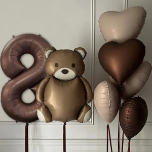 <span class=keywords><strong>Orso</strong></span> <span class=keywords><strong>palloncino</strong></span> cuori grande numero <span class=keywords><strong>orso</strong></span> bruno palloncini 0-9 anni, palloncini decorazioni opache Teddy compleanno bambino festa 32 pollici - Product Image 6