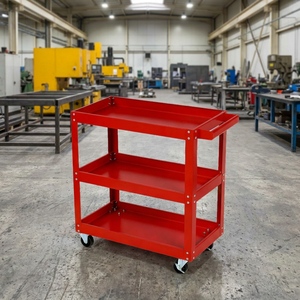 Chariot à outils silencieux en acier robuste et économique, chariot plat, fabrication chinoise, chariot de manutention industriel personnalisé - Product Image 1