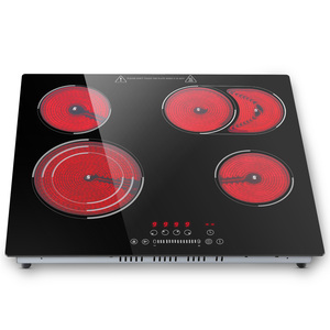 Table de cuisson <span class=keywords><strong>vitrocéramique</strong></span> <span class=keywords><strong>60</strong></span> <span class=keywords><strong>cm</strong></span>, 4 foyers avec zone ovale et zone tri-cercle, 6700 W, 9 niveaux de chaleur, commande tactile - Product Image 1