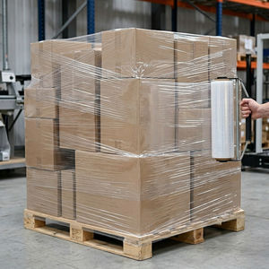 <span class=keywords><strong>Film</strong></span> étirable LLDPE industriel transparent et lisse, largeur 50 cm et longueur 300 m, pour l'emballage de palettes et l'emballage industriel - Product Image 4