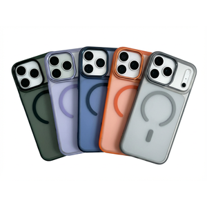 Funda Magnética para Teléfono con Textura de Cuero, Resistente a Impactos y con Soporte para iPhone 14 Pro Max - Product Image 1