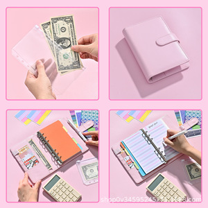 Hot bán A6 Macaron bìa cứng máy tính xách tay đơn giản dễ thương 6-lỗ Dây Kéo Túi 100 trang Sheets đối với trường hóa đơn thay đổi lưu trữ - Product Image 2