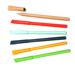 Vendita calda a buon mercato paglia di grano spintore sughero impugnatura penna a sfera naturale penna sughero - Product Image 6