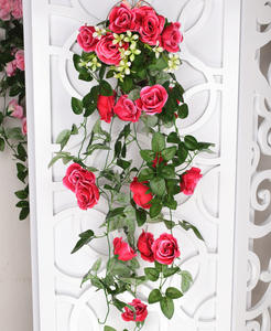 Rosette artificielle tenture murale <span class=keywords><strong>fausse</strong></span> fleur salon <span class=keywords><strong>orchidée</strong></span> hôtel décoration plafond suspendu vignes en plastique pour mariage - Product Image 2