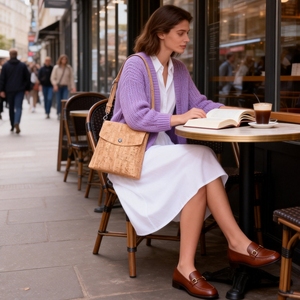 <span class=keywords><strong>Sac</strong></span> à <span class=keywords><strong>Dos</strong></span> Convertible en Liège Portugais pour Femmes Imprimé Ethnique de Dessin Animé Style Bohème <span class=keywords><strong>Sac</strong></span> à Épaule Logo Personnalis - Product Image 5